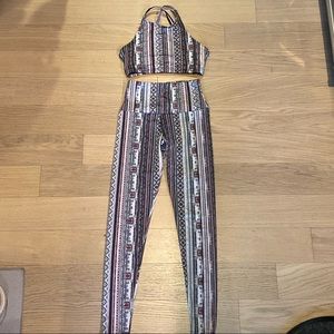 Onzie Aztec Print Set XS Legging S/M Top